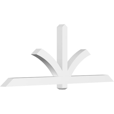 Ekena Millwork Redmond Architectural Grade PVC Gable Bracket, 84"W x 31 1/2"H x 4"D x 4"F, 9/12 Pitch GBP084X32X0404RED00